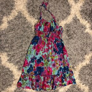 Floral Halter Dress Girls size M